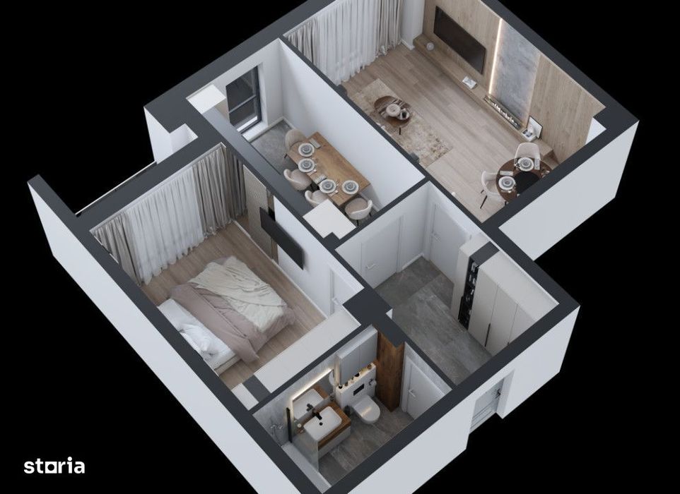 Apartament  2 camere Cug , 55 mp, la tramvai Cod:152238