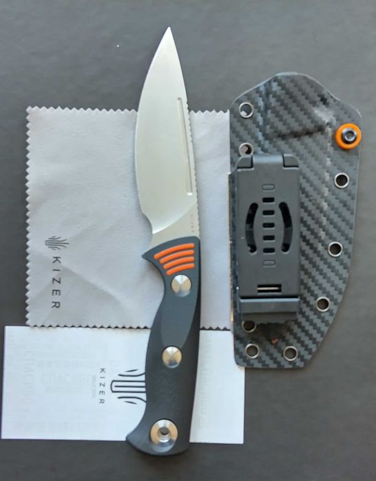 Нож Kizer Evenki 3 AEB-L G10 фиксирано острие + кания кайдекс