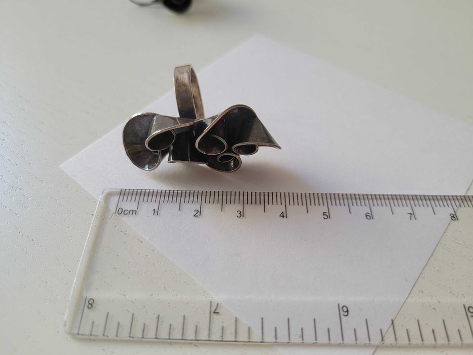 Авторски сет от сребро - Колие, пръстен, обици