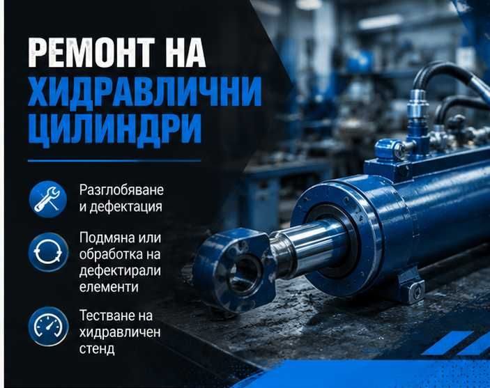 Ремонт на хидравлични цилиндри | Диагностика, рециклиране и тестване