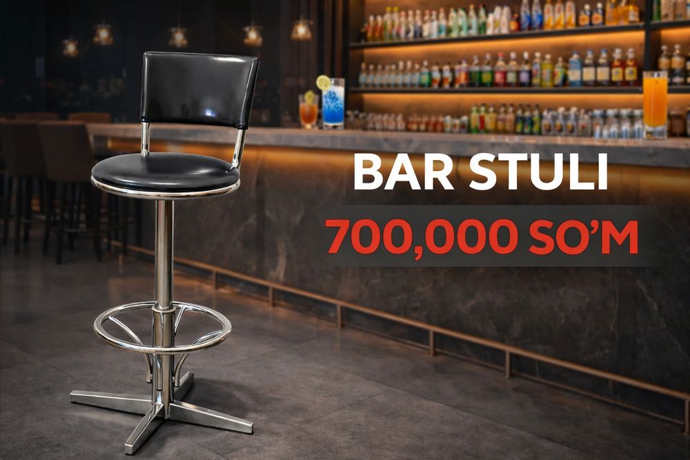 Nerjaveyka bar stul – yangi (400 000 so‘mdan 700 000 so‘mgacha)