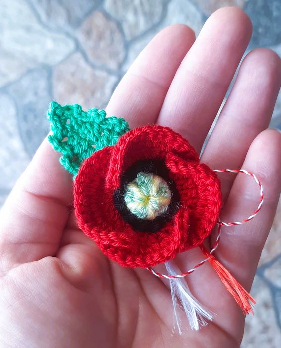 brose crosetate sub forma de flori (iasomie, mac, floarea soarelui, trandafir)
