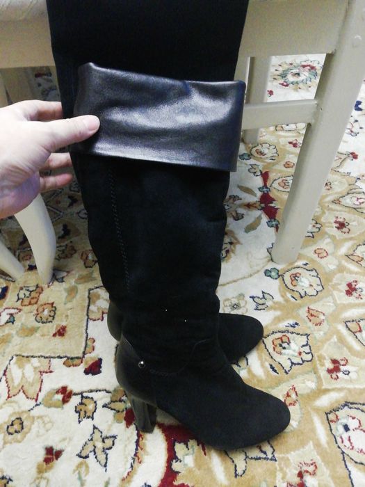 Зимние сапоги-ботфорды