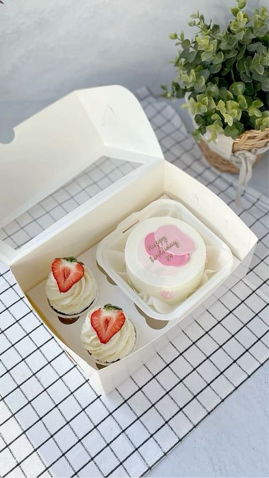 Бенто торты набор с капкейками