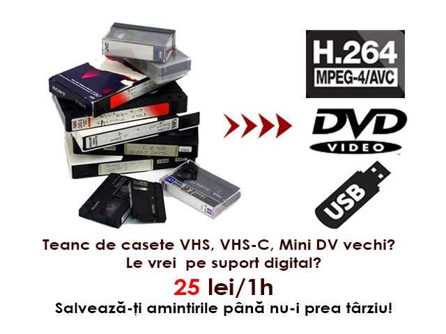 Copiez casete vechi VHS sau miniDV pe stick USB