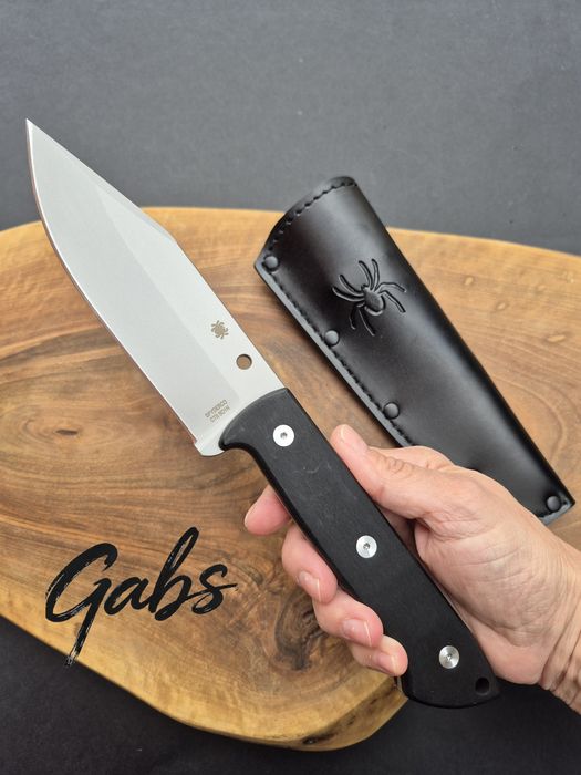 Фиксиран нож Spyderco Province FB45GP,фултанг с кожена кания