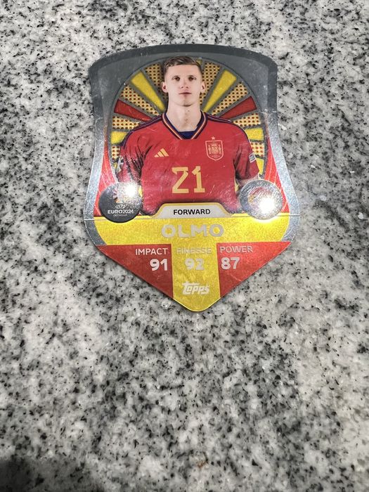 Футболна карта на Дани Олмо от европейското първенство от 2024.