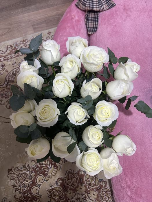 21 шт белый роза