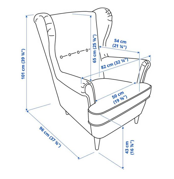 Fotoliu + taburet Strandmon