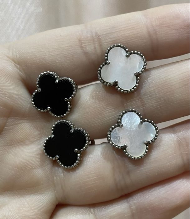 Серьги под Van Cleef серебро 925