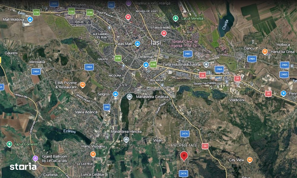 Bucium la 7km de centrul Iasului, loturi de 780mp priveliste splendida