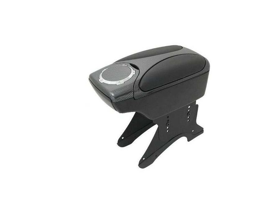 Подлакътник за автомобили универсален черен с карбон +място за напитка