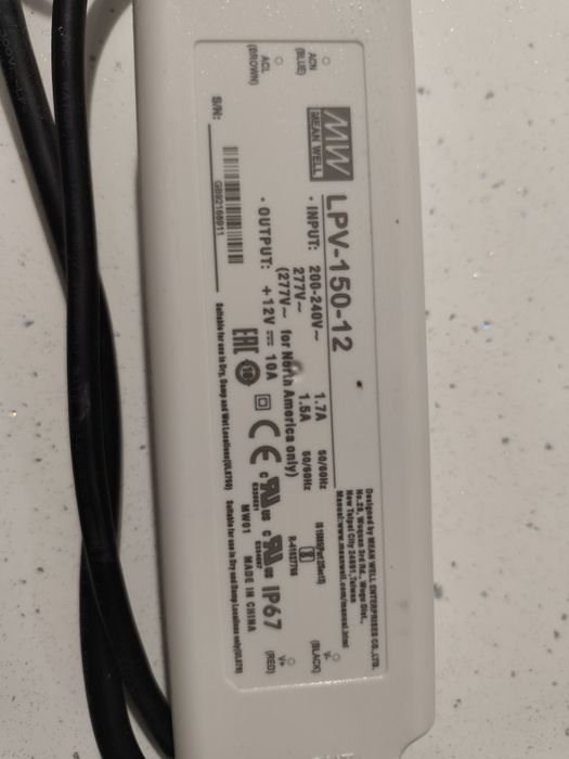 Sursa led 12v LPV 150 IP 67