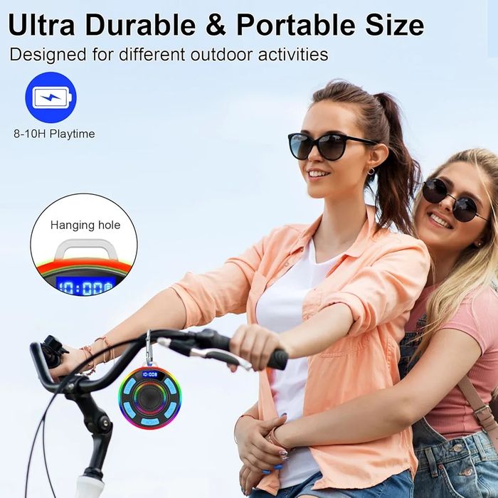 Водоустойчива Bluetooth Колонка IPX7 с FM Радио, Антена, Часовник, Навсякъде с Теб