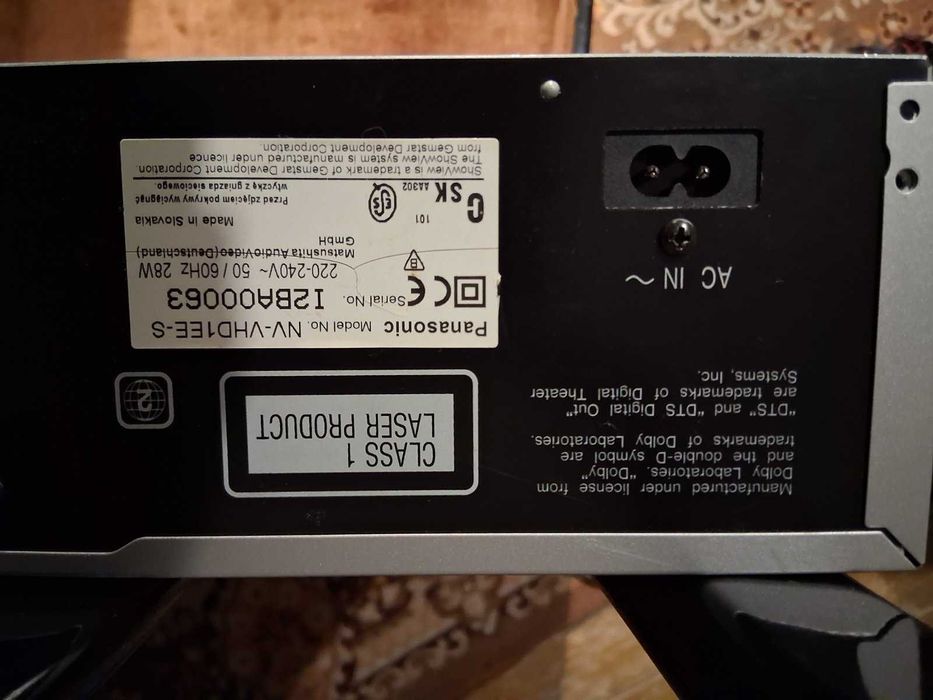 Panasonic NV-VHD 1 EE-S Video DVD/CD за поправка
