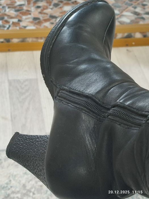 Сапоги зимние кожаные очень теплые