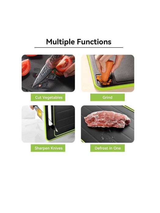 Разделочная доска 2 в 1 с разморозкой и точилкой для ножей.d8