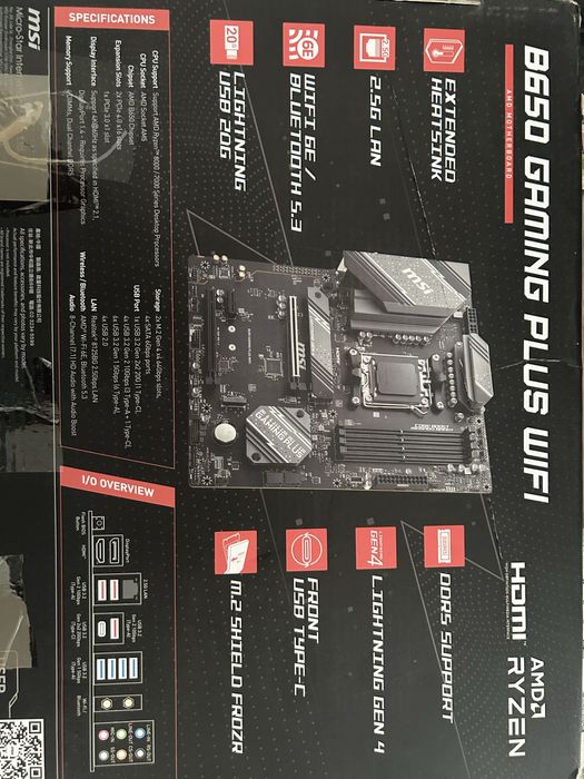 Дънна платка MSI B650 Gaming plus Wifi, Bluetooth