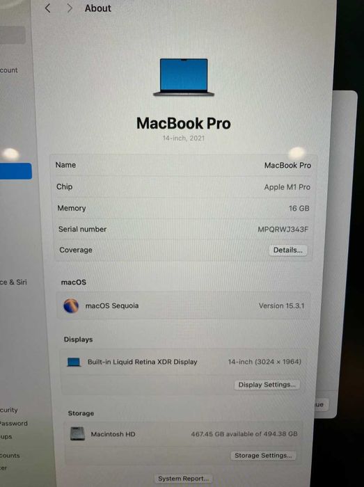 Zor Narxga Mac m1 Pro | 14 dyum