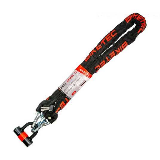 Lant Antifurt moto NOU 2m Biketec SEQR Chain 10mm (Moto/ATV/UTV/MTB)