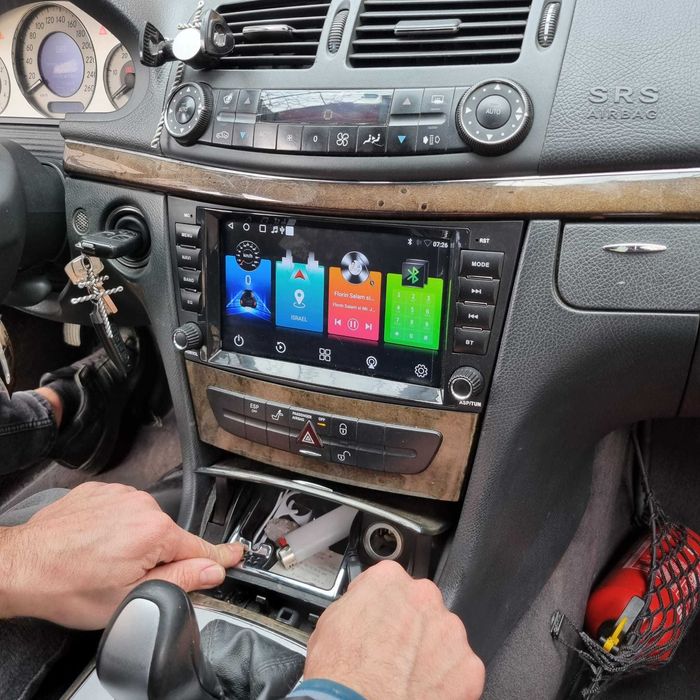 Navigatie Android Carplay Mercedes E class w211 Waze Youtube