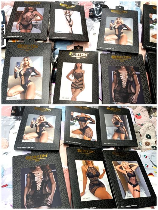 Costum Sexy cu dantela  / Lenjerie Sexy Diamonds Black