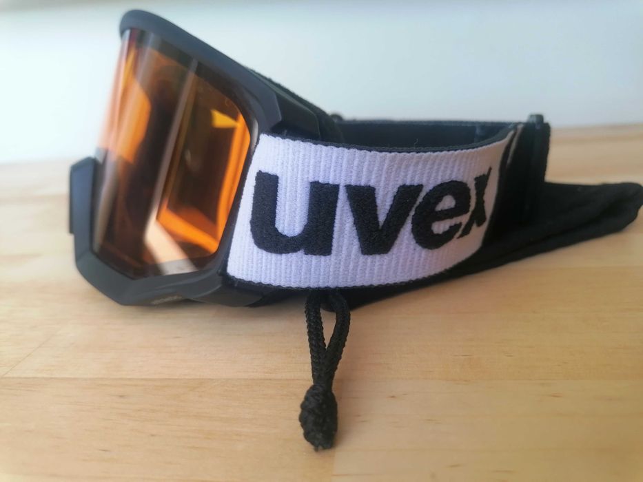 Ochelari de schi snowboard UVEX Athletic LGL Negri | Anti-aburire Supravision® | Protecție Ski UV | OTG