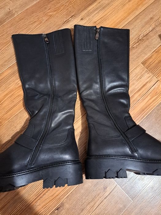 Сапоги коженные зимние