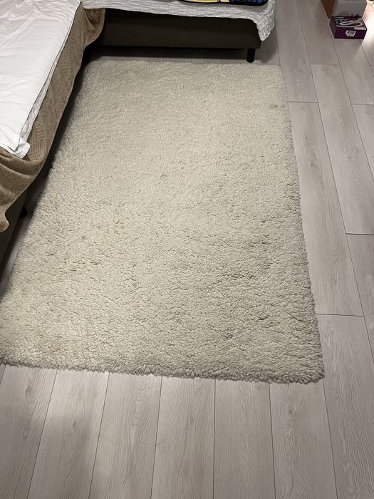 Covor alb gros 200x125 sufragerie dormitor