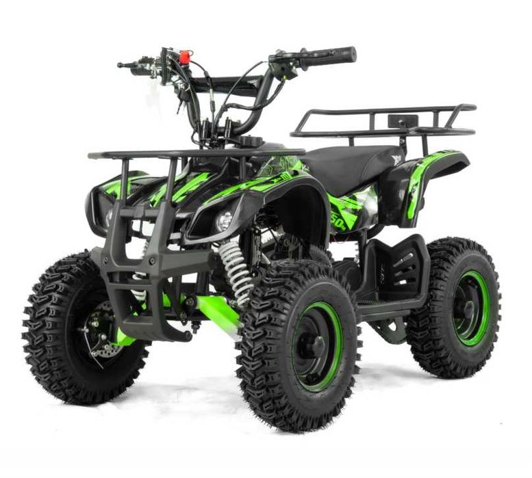 Mini atv XTR M7, roti 6 inch, 50cc, 2 timpi, negru/verde