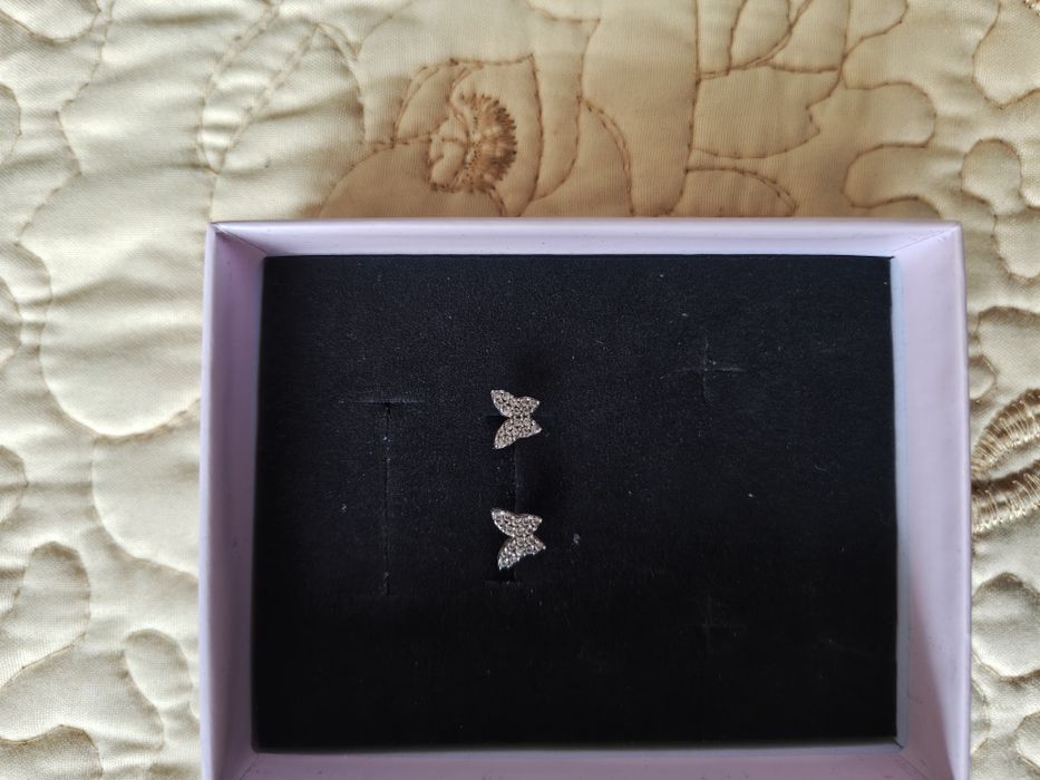 Сребърни дамски обеци