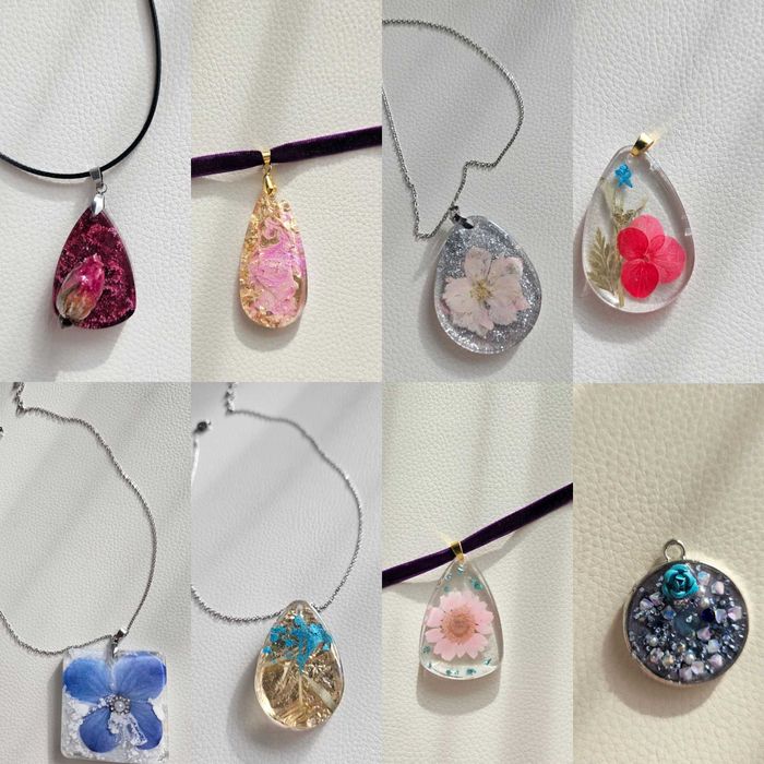 Уникални ръчно изработени бижута от епоксидна смола