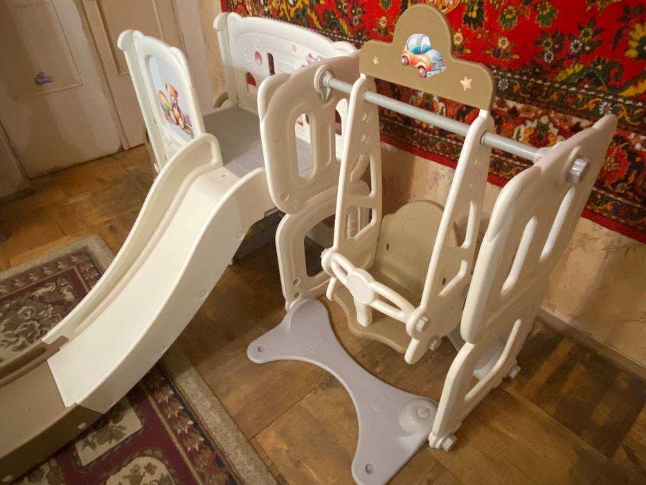 Детские качели с горкой