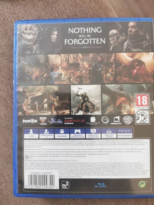 Middle-earth: Shadow of War  Ps4