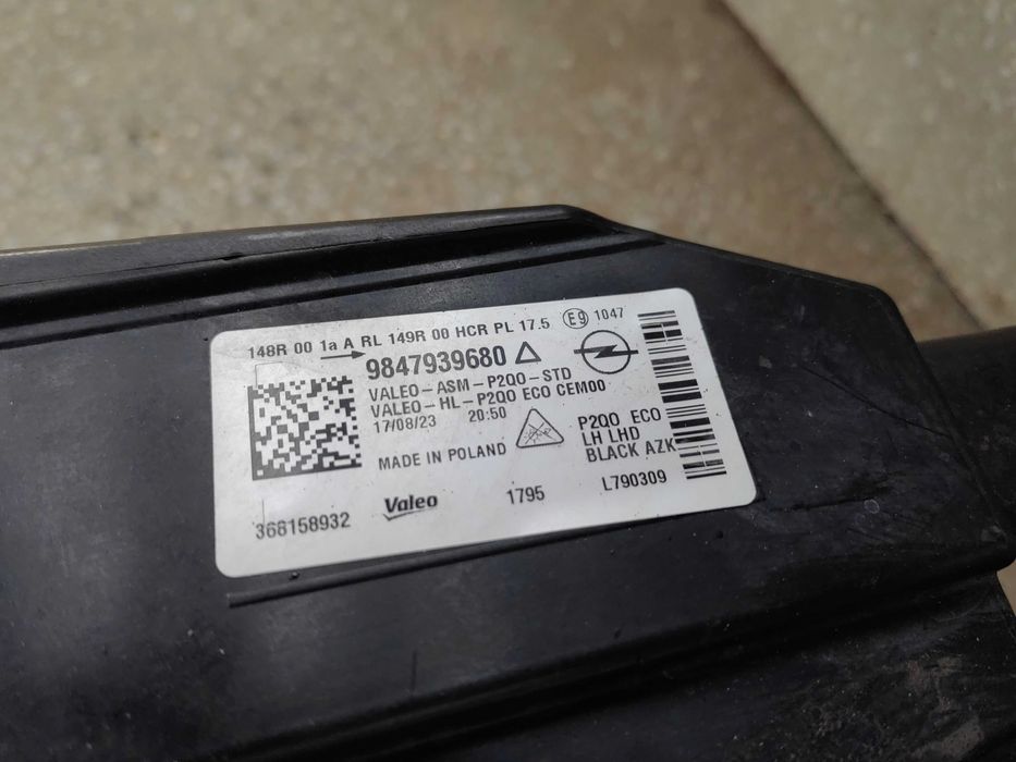 Фар Opel Mokka B LED ляв/ Фар Опел Мока Фар Opel Moka Оригинален