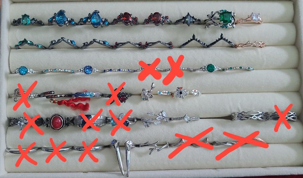 Кольца разных размеров