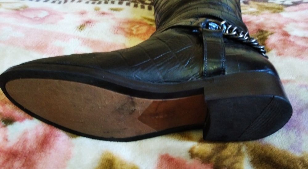 Сапоги кожаные ZARA р.39