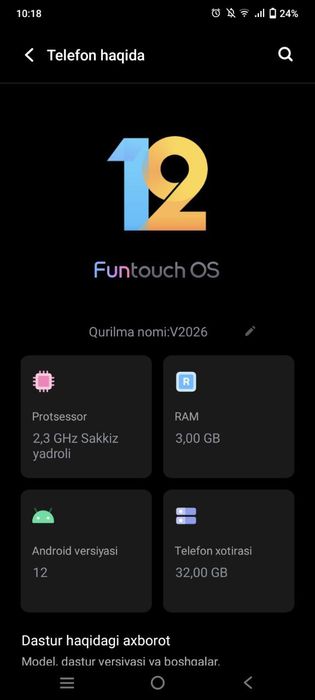 Vivo Y12s telefoni sotiladi