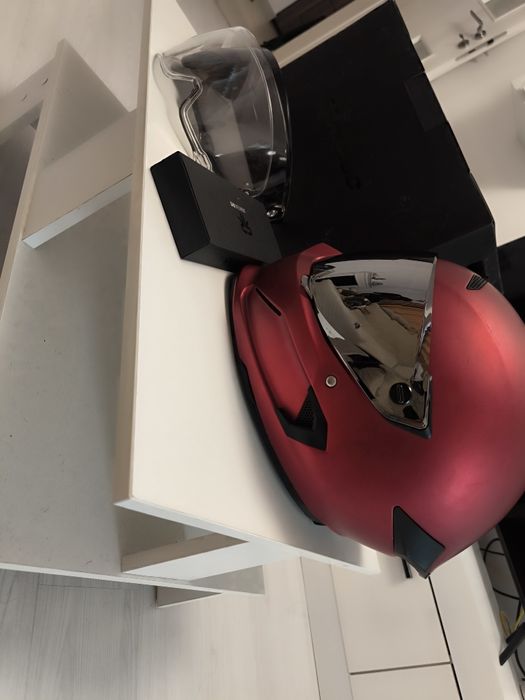 Cască moto Ruroc Crimson Atlas 4.0 ML + sistem audio Shockwave