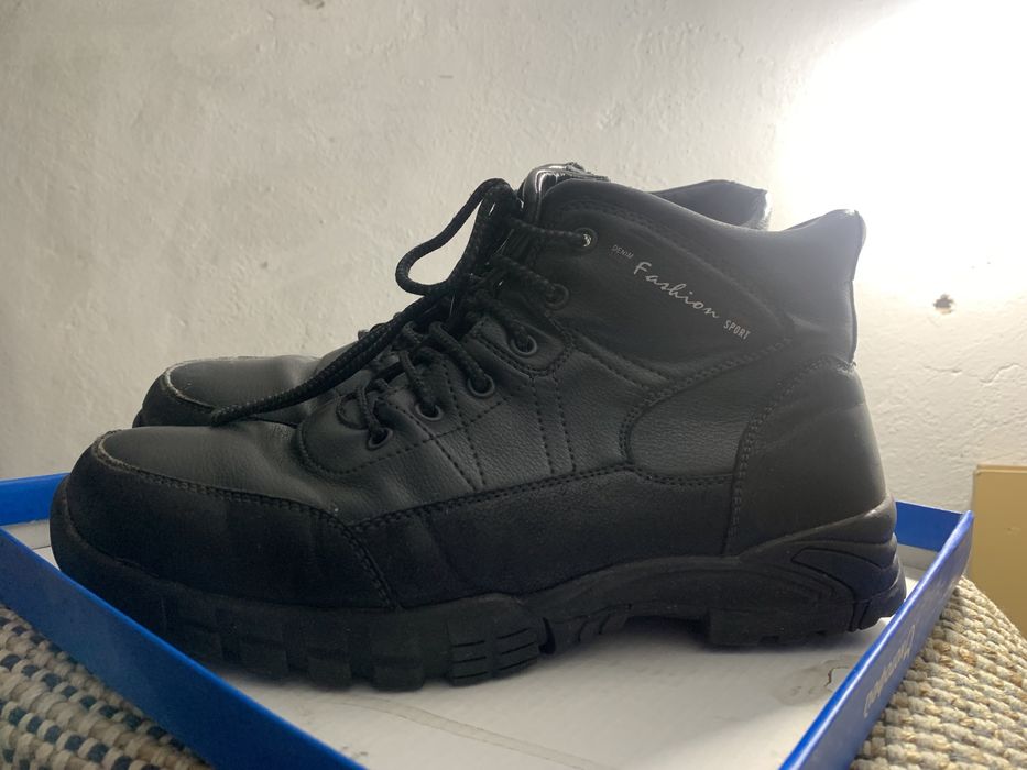 Зимние , кожанные сапоги с мехом 42 размер