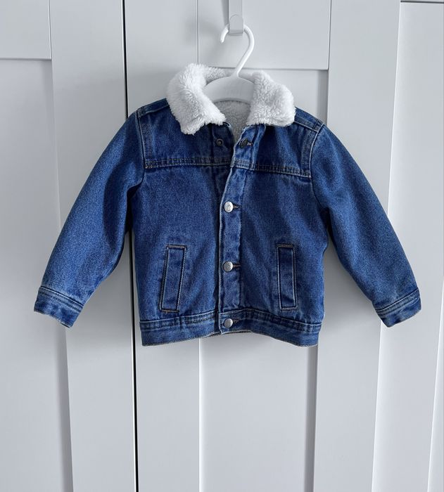 Geaca NOUA de blugi pentru copii, imblanita, marimea 86
