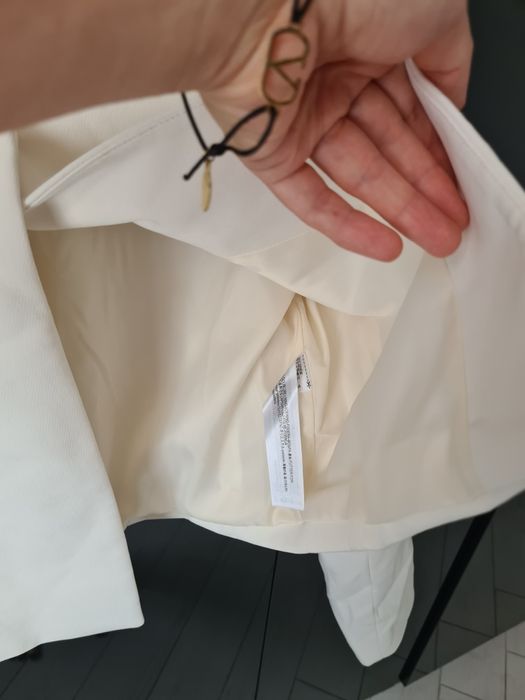 Sacou in talie Zara Alb Nou