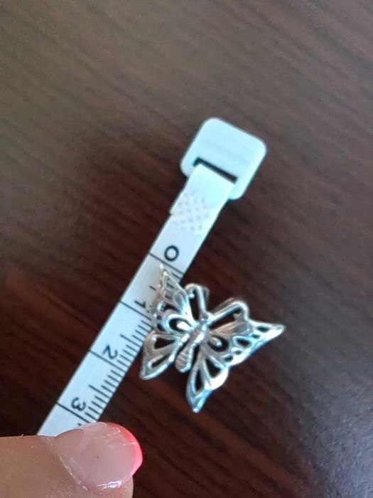 нова сребърна висулка пеперуда