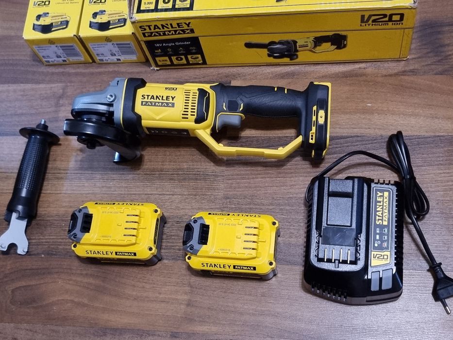 Polizor unghiular / Flex cu 2 acumulatori  Stanley
