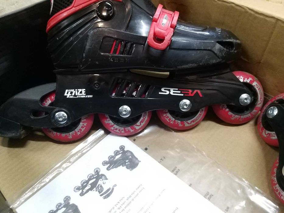 ПРОМОЦИЯ МАРТ И АПРИЛ! Ролери SEBA Junior Red/Black Размер 31-34 EU