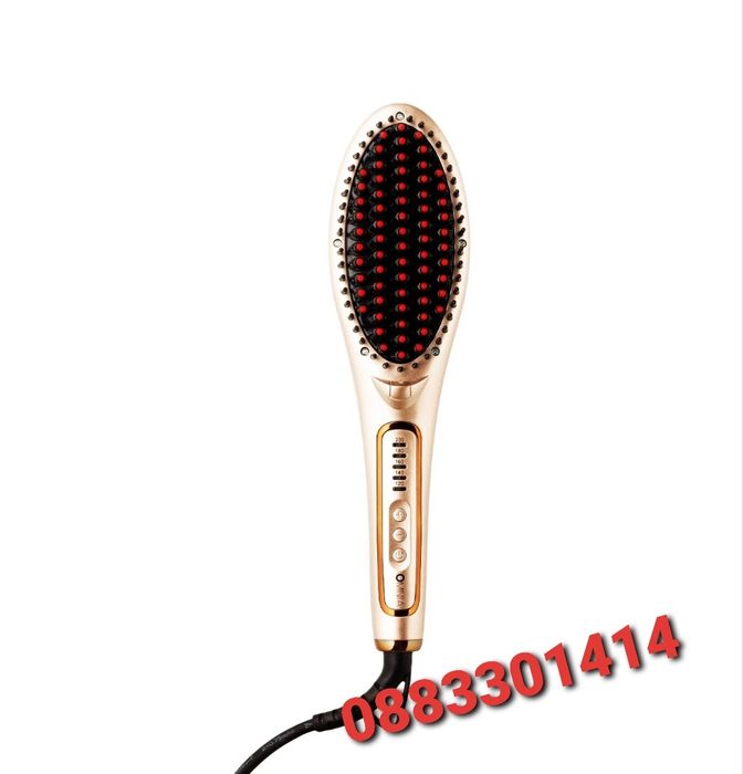 Турмалинова електрическа четка за коса за изправяне