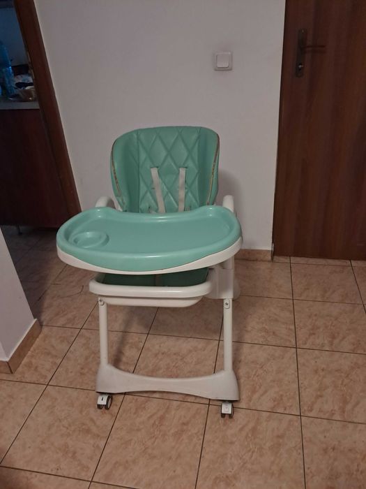 Scaun masa pliabil bebe, 3luni-8ani, verde, Primii Pasi
