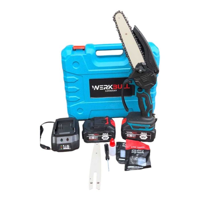 Акумулаторна Резачка/Трион с шина 16см 2 батерии 36V/ 8Ah и 2 вериги