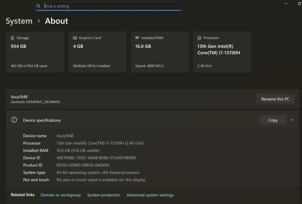 Asus ZenBook 14X i7-13700H | 2.8K OLED 120Hz | RTX3050 16GB/1