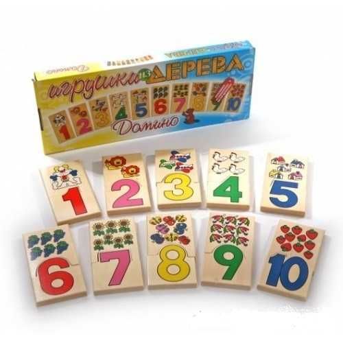 Домино из дерева детское